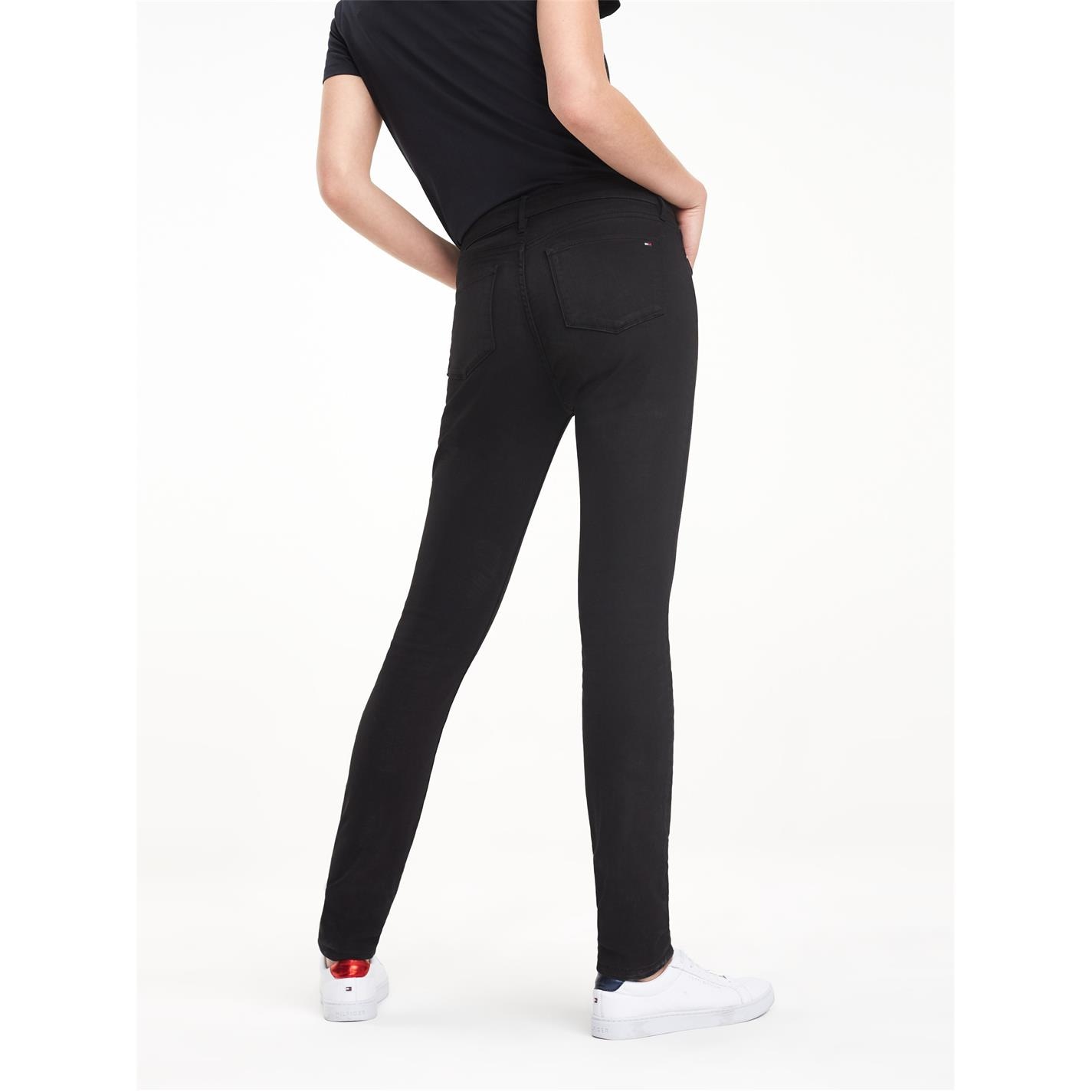 Blugi Tommy Hilfiger Heritage Como Skinny pentru femei masters negru