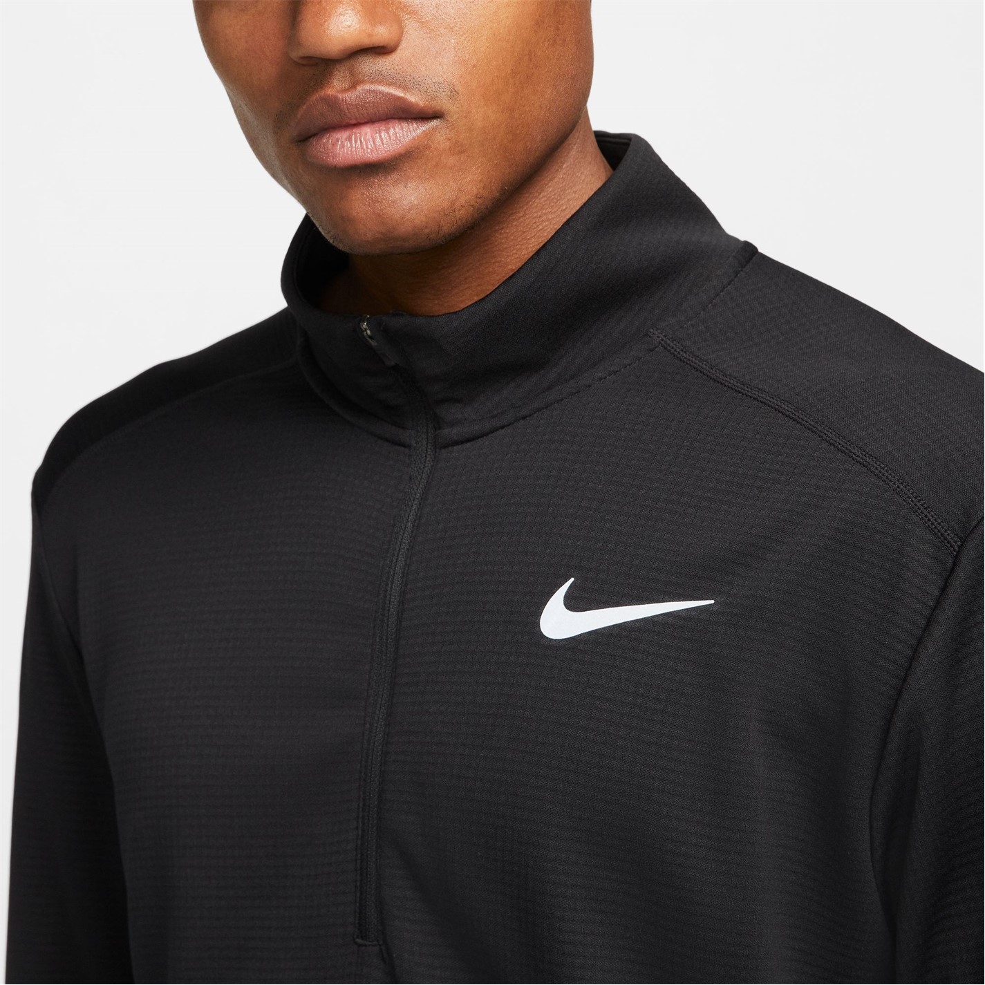 Bluza alergare maneca lunga Nike fermoar Core pentru Barbati negru