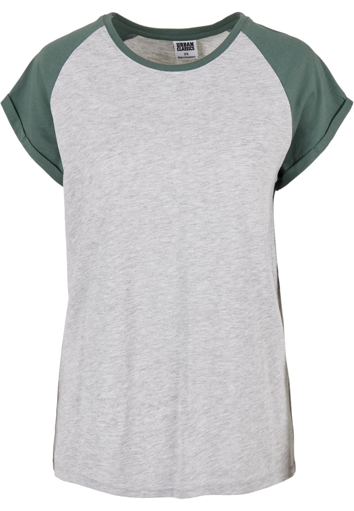 Bluza contrast pentru Femei gri deschis Urban Classics verde