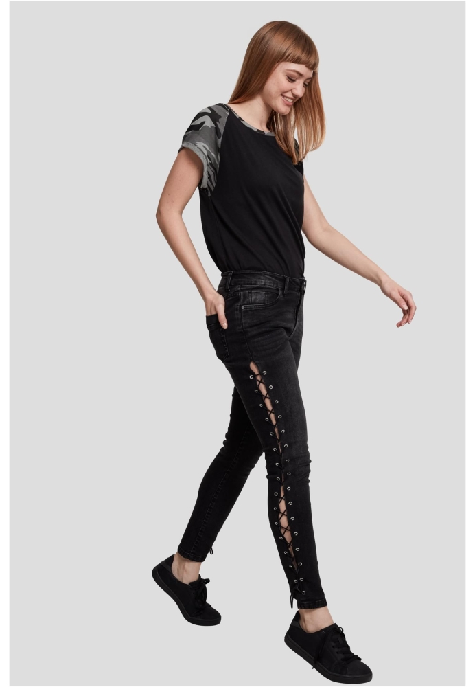 Bluza contrast pentru Femei negru camuflaj Urban Classics