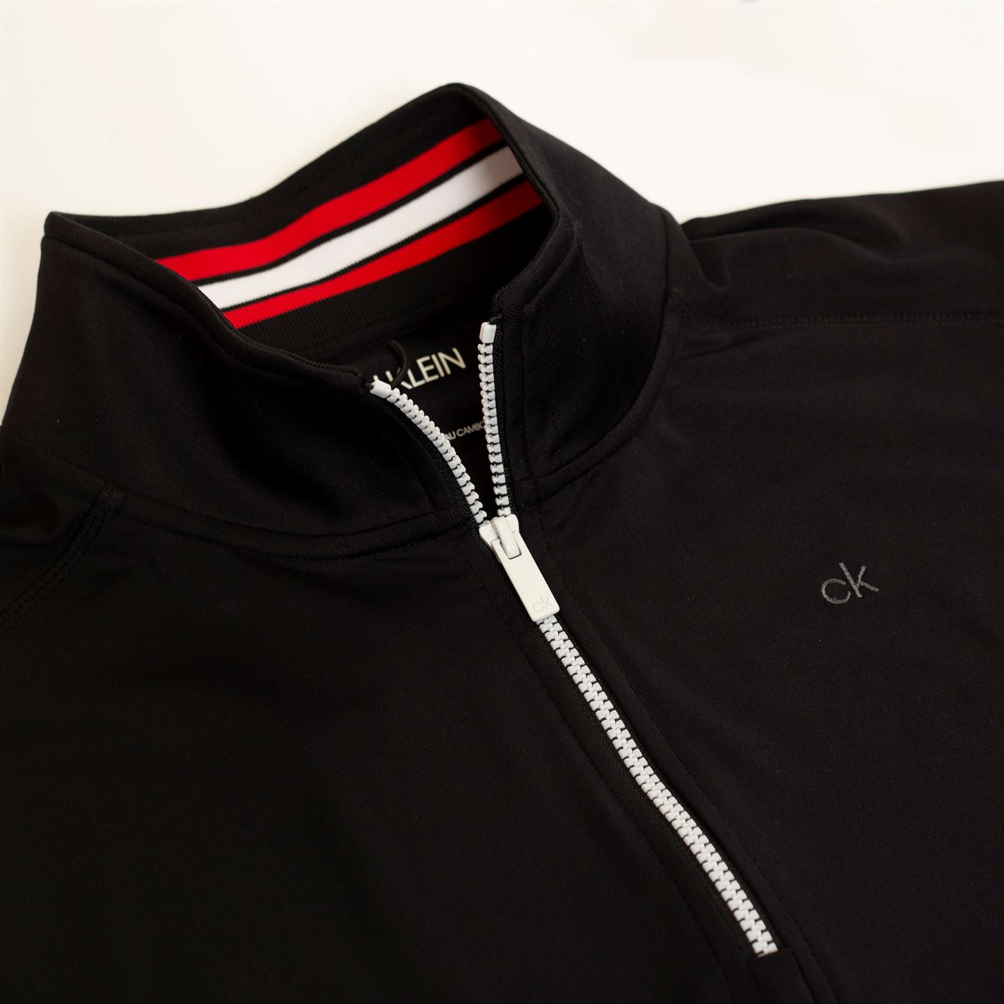 Bluza cu fermoar Calvin Klein Golf Orbit pentru Barbati negru rosu