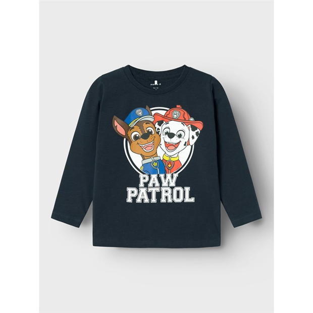 Bluza cu maneca lunga Name It Paw Patrol inchis albastru