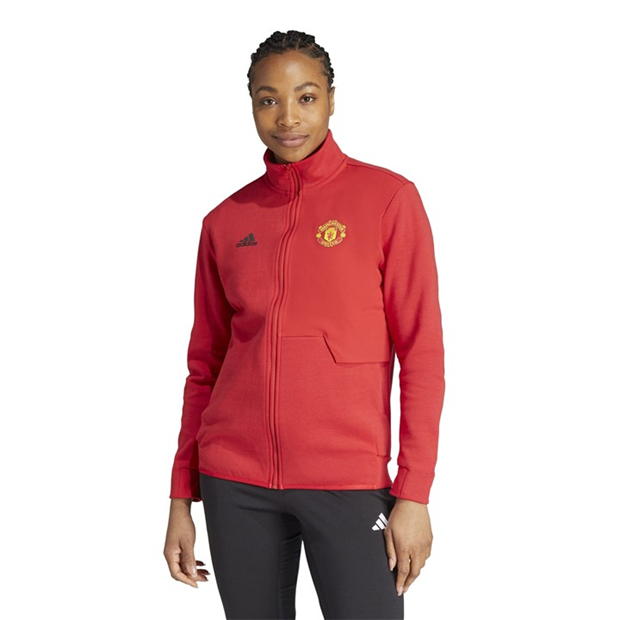 Jacheta adidas Manchester United Anthem pentru femei rosu