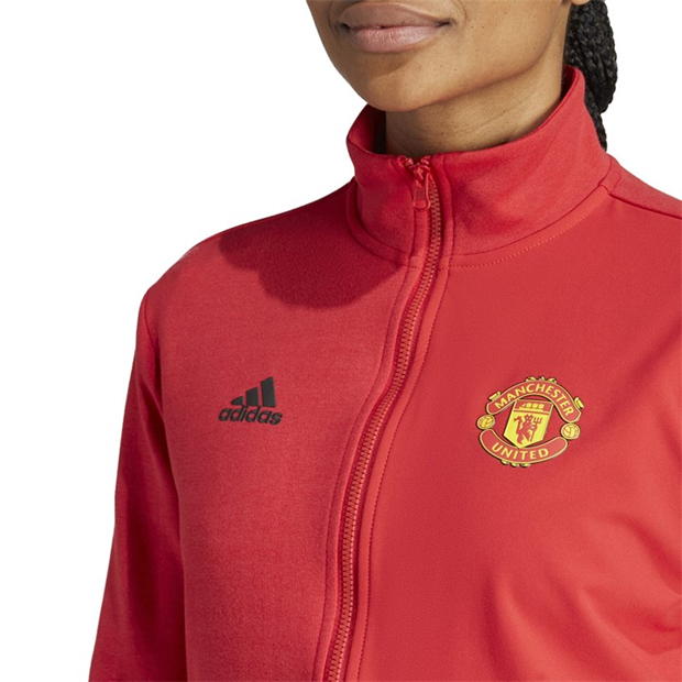 Jacheta adidas Manchester United Anthem pentru femei rosu