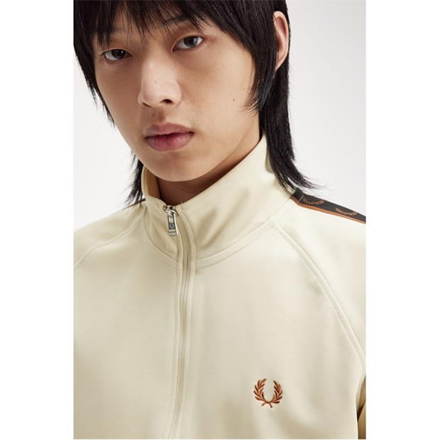 Bluza de trening Fred Perry Tape bej whisky w69