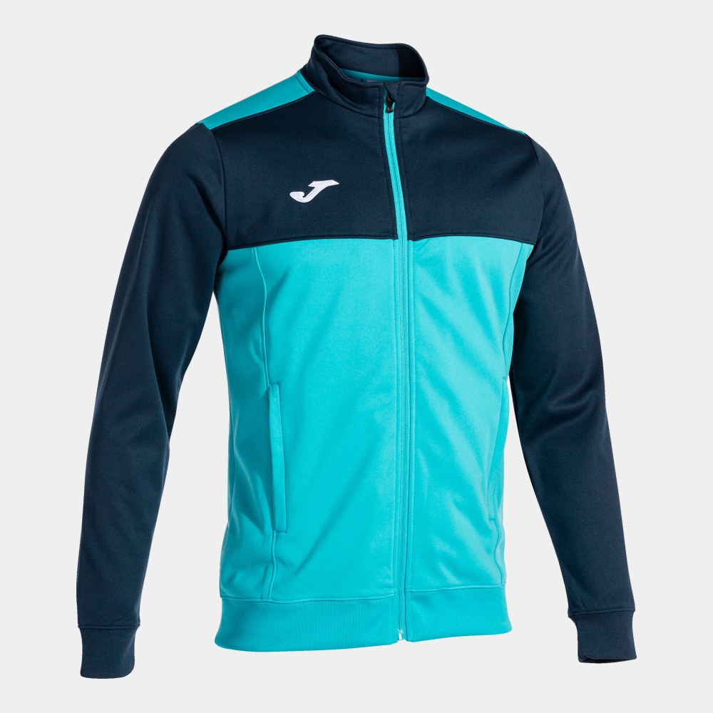 Bluza de trening Joma Winner cu fermoar Fluor turcoaz-bleumarin fosforescent