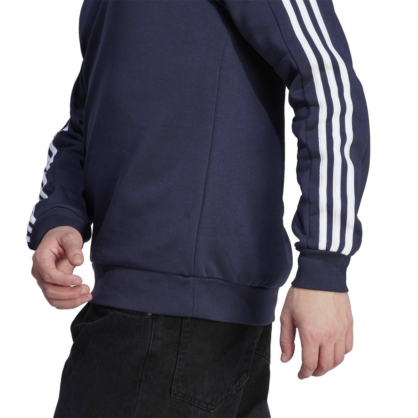 Bluza de trening Pulovere adidas Crew 3-Stripes pentru Barbati bleumarin alb