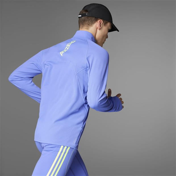 adidas alergare quarter cu fermoar maneca lunga Top pentru Barbati albastru