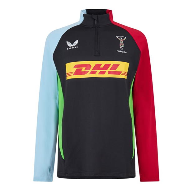 Castore Harlequins Matchday quarter cu fermoar Midlayer 2024 2025 pentru adulti gri