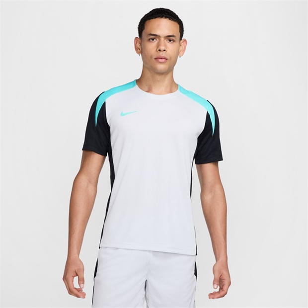 Bluza fotbal Nike Strike Dri-FIT maneca scurta Global pentru Barbati gri albastru