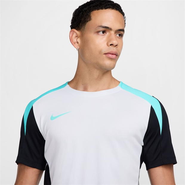 Bluza fotbal Nike Strike Dri-FIT maneca scurta Global pentru Barbati gri albastru