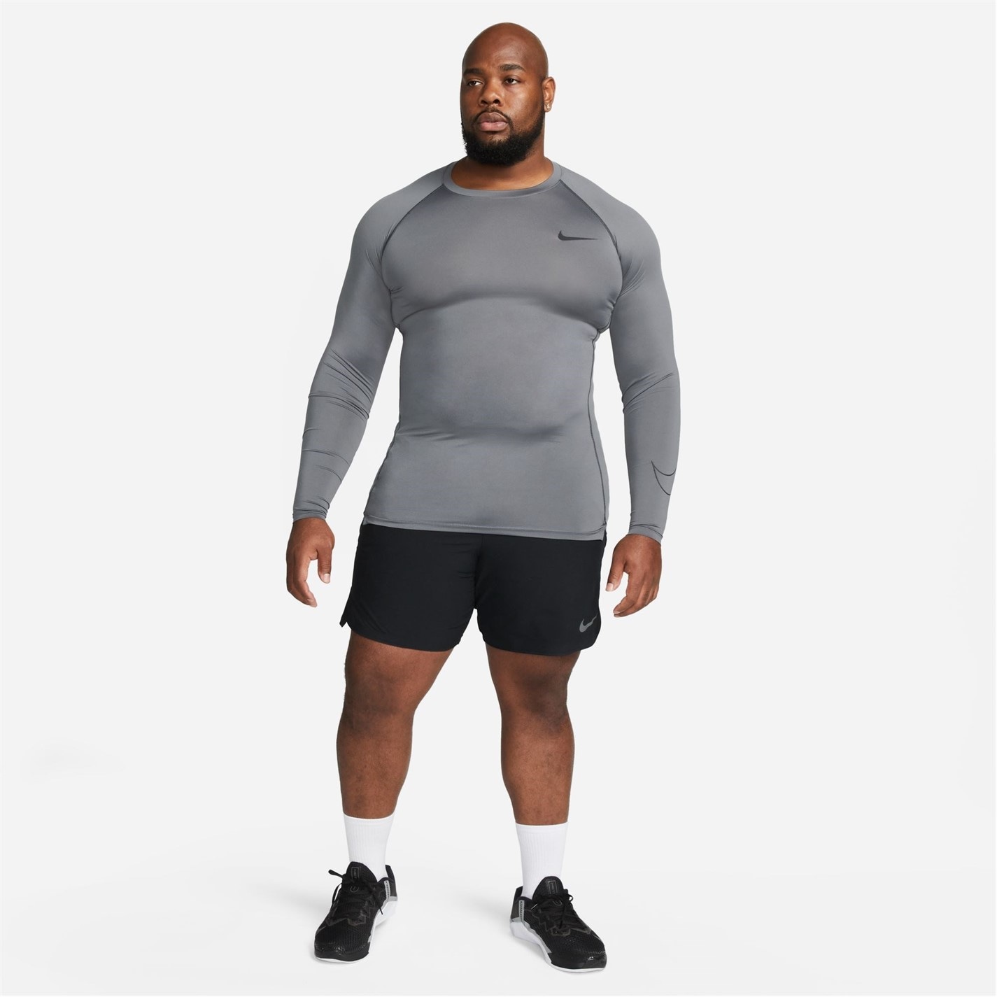 Bluza maneca lunga Nike Pro Core pentru Barbati gri