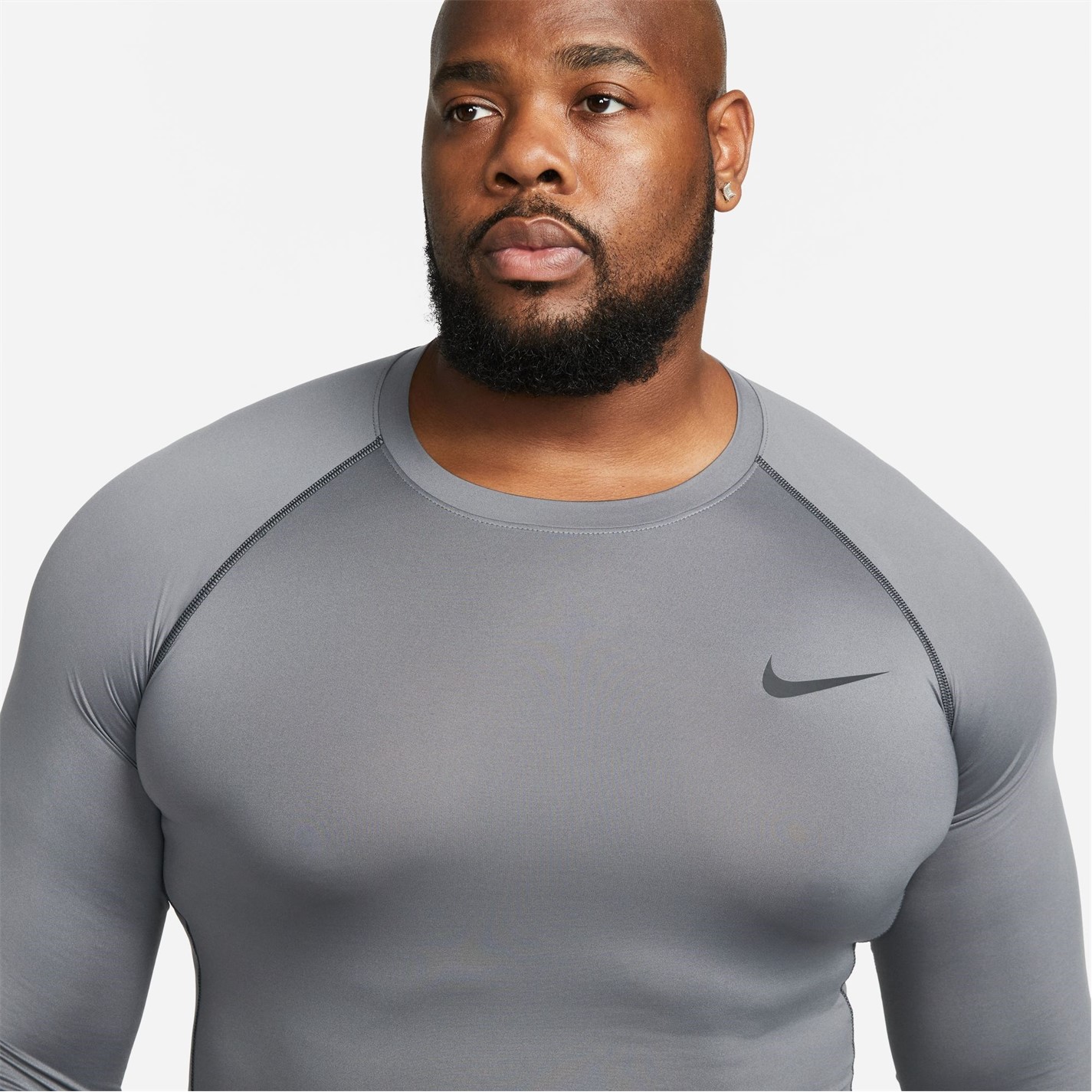 Bluza maneca lunga Nike Pro Core pentru Barbati gri