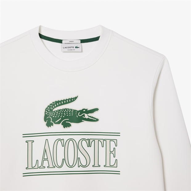 Bluza de trening Lacoste Crocodile alb