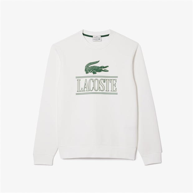 Bluza de trening Lacoste Crocodile alb