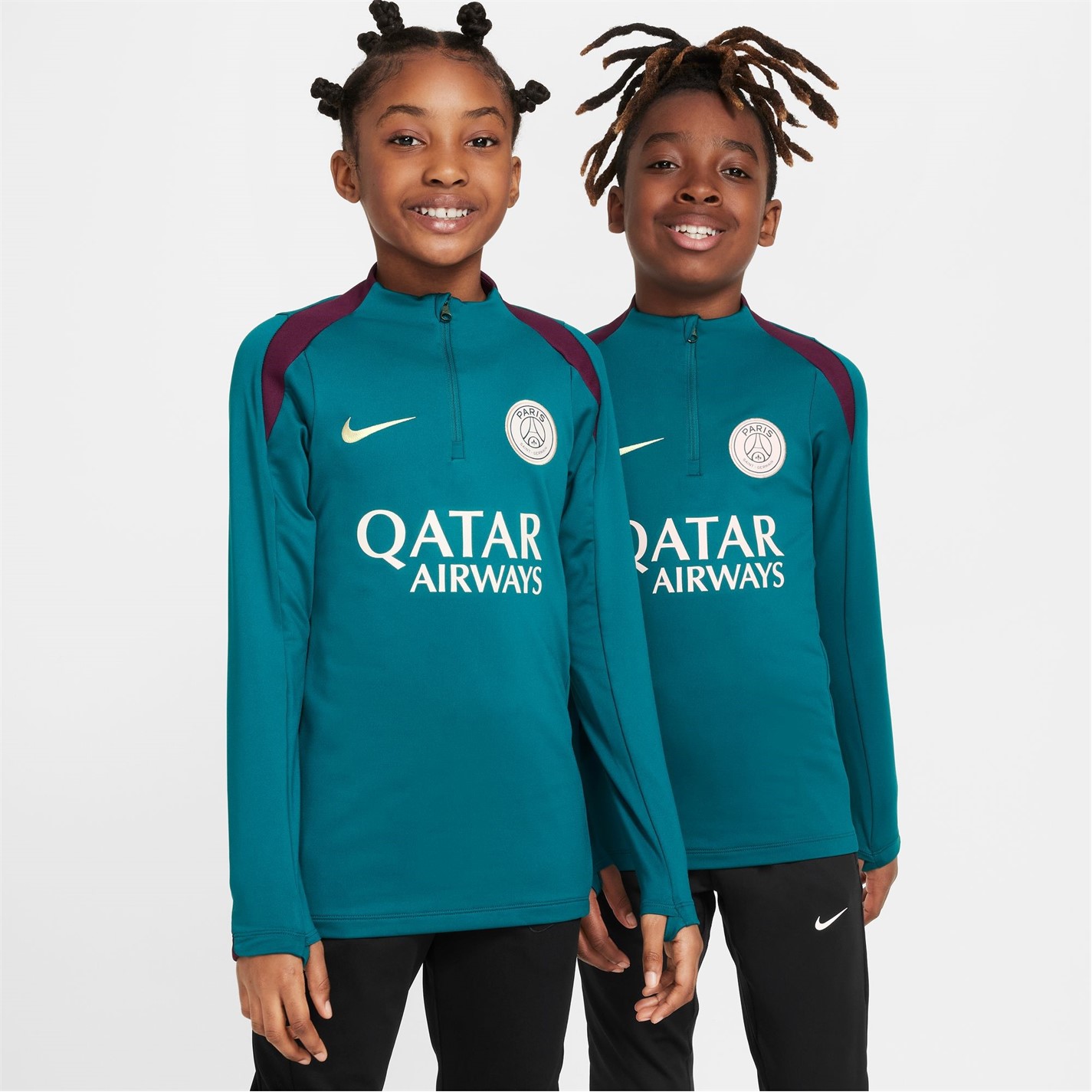 Bluza sport STRIKE DRILL TOP Nike Paris Saint-Germain 2024 2024 Juniors verde