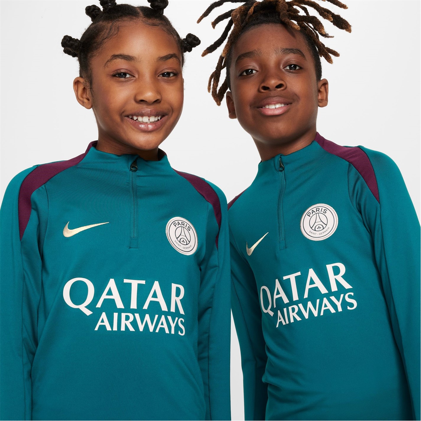 Bluza sport STRIKE DRILL TOP Nike Paris Saint-Germain 2024 2024 Juniors verde