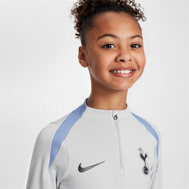 Bluza sport STRIKE DRILL TOP Nike Tottenham Hotspur 2024 2025 Juniors gri bej polar