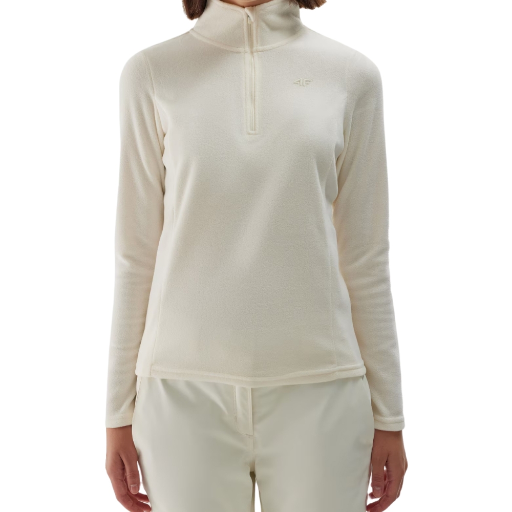 Bluza trening fleece 4F F048 cream 4FWAW24UFLEF048 12S pentru Femei