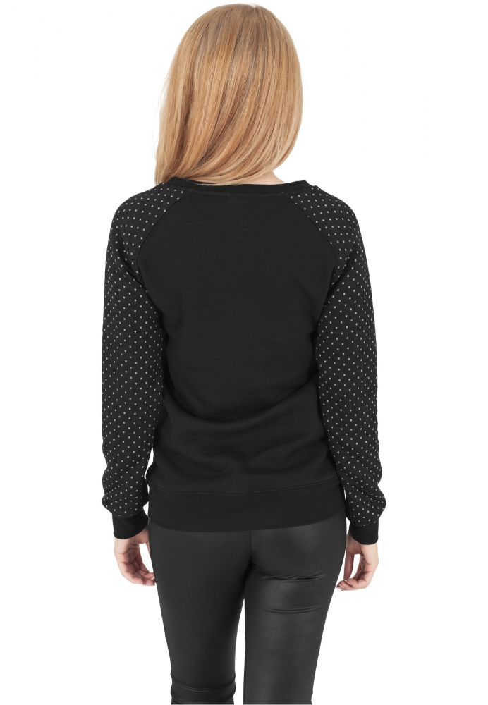 Bluza urban cu model pe maneci negru alb Urban Classics