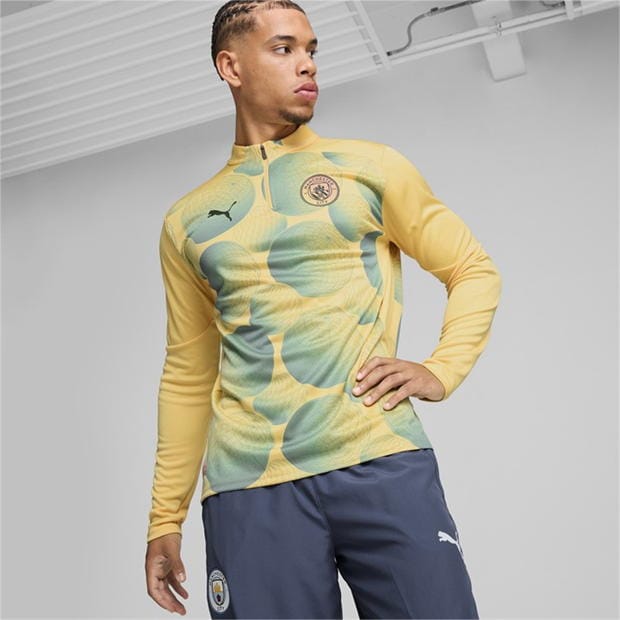 Bluze de trening Puma Manchester City FC Fourth Pre-Match Drill 2024 2025 pentru adulti albastru