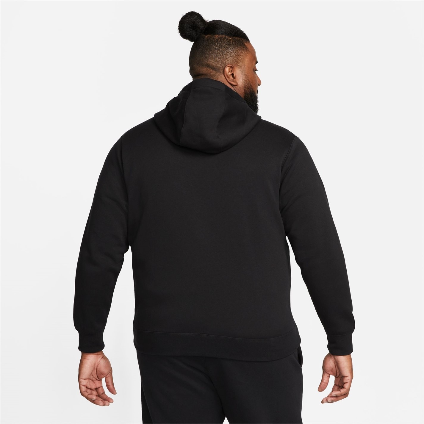 Hanorac Nike Sportswear Club Fleece Full-cu fermoar pentru Barbati negru