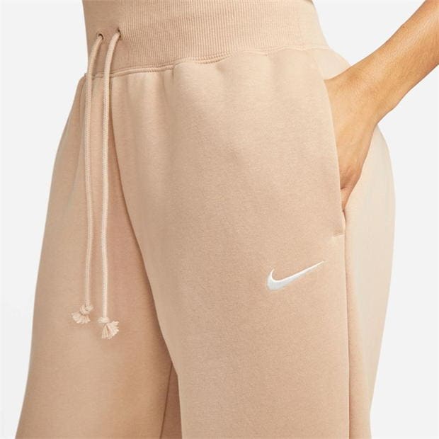 Bluze Pantaloni sport Nike Sportswear Phoenix talie inalta supradimensionat pentru femei hemp alb