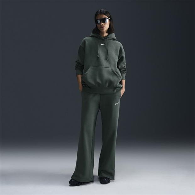 Bluze Pantaloni sport Nike Sportswear Phoenix talie inalta Wide-Leg pentru femei vintage verde