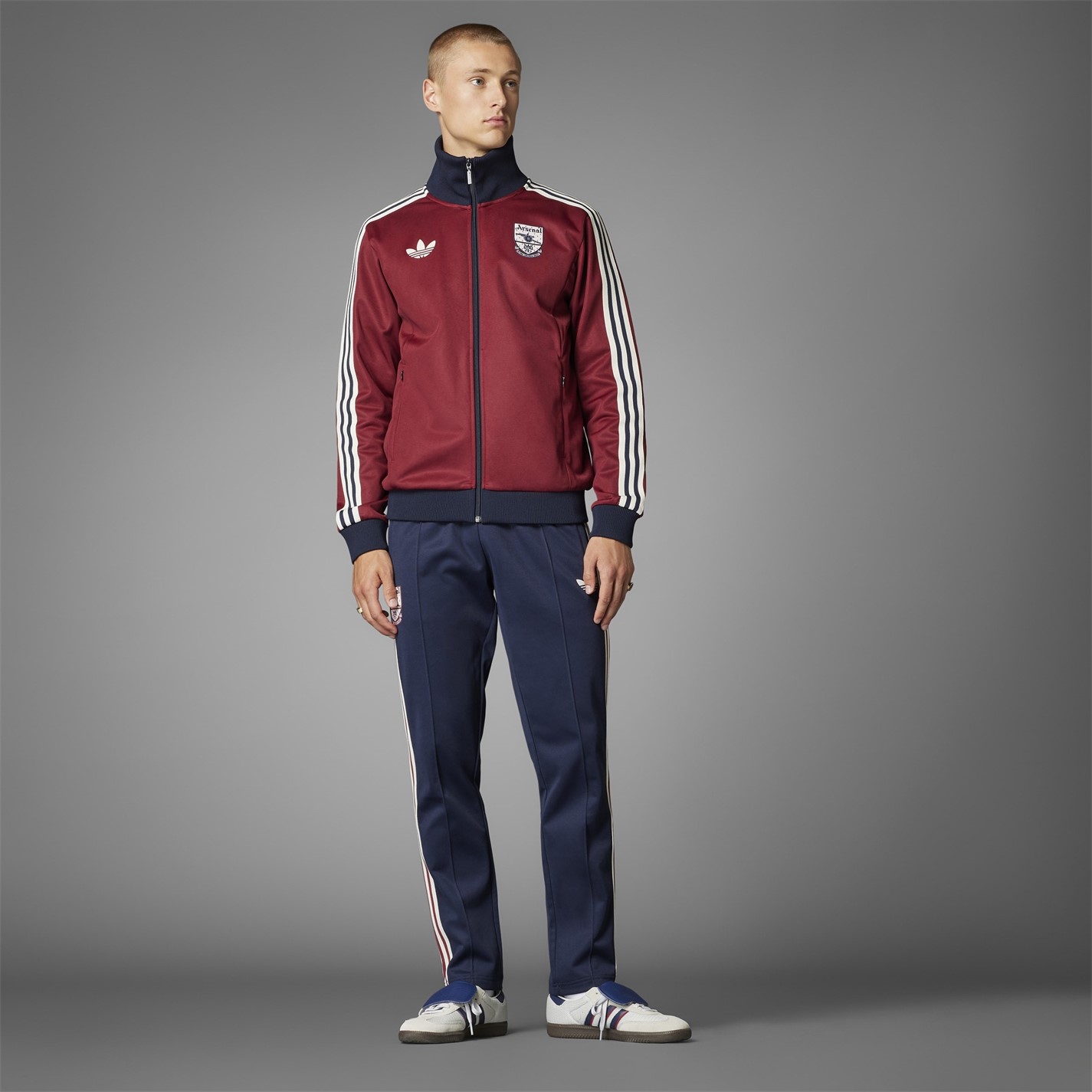 Bluze trening adidas Originals Arsenal Beckenbauer pentru adulti noble maro inchis