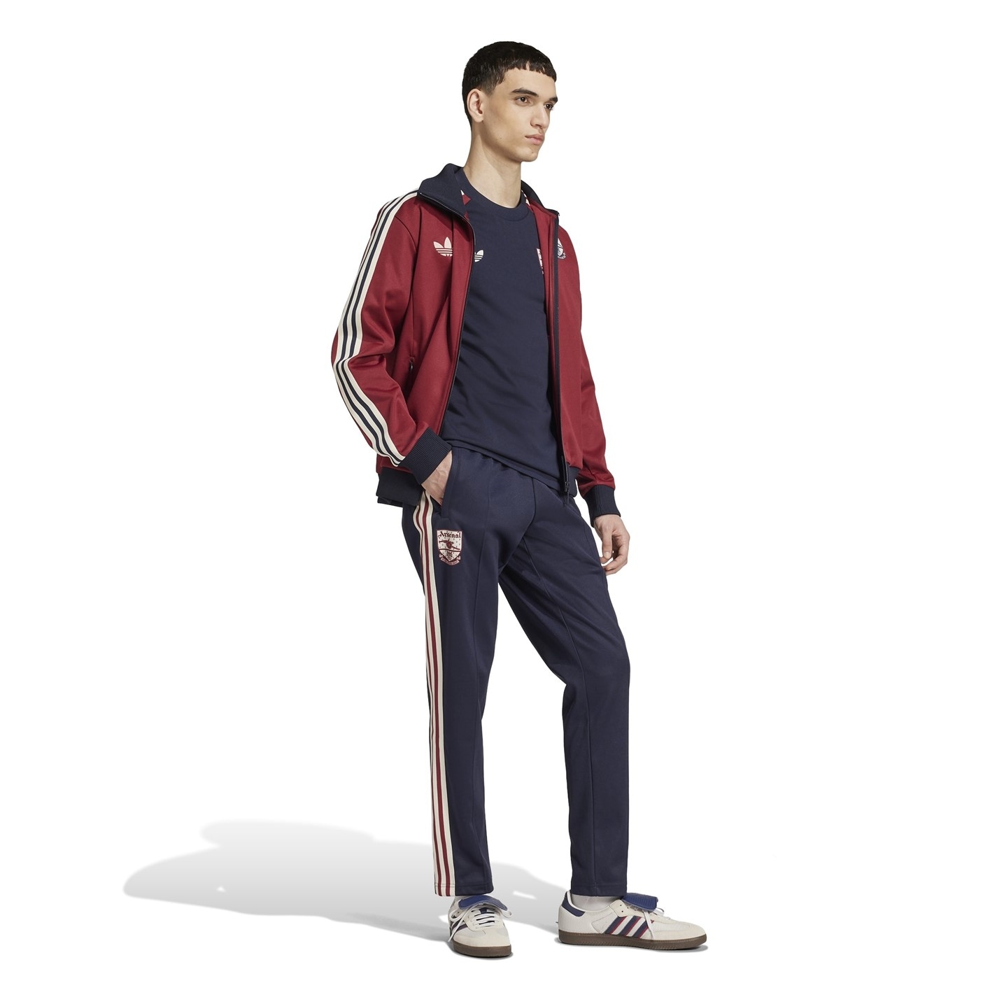 Bluze trening adidas Originals Arsenal Beckenbauer pentru adulti noble maro inchis