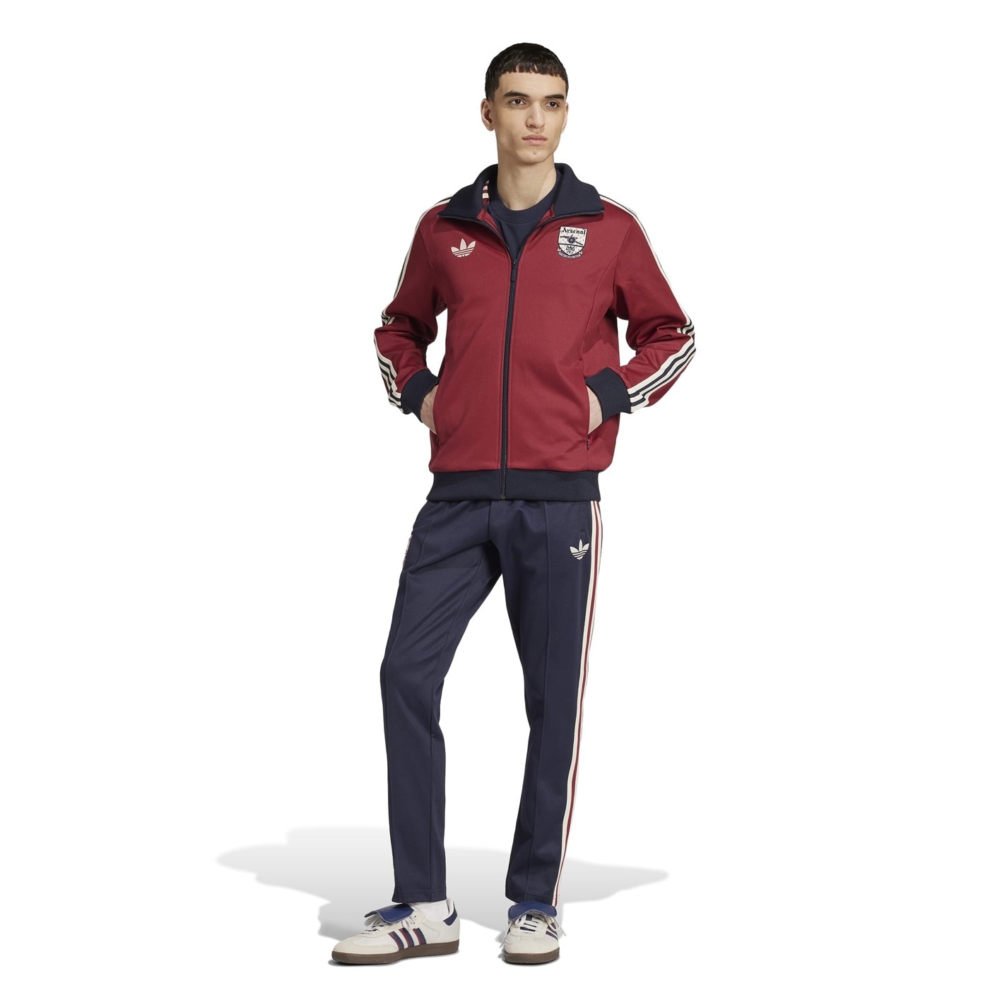 Bluze trening adidas Originals Arsenal Beckenbauer pentru adulti noble maro inchis