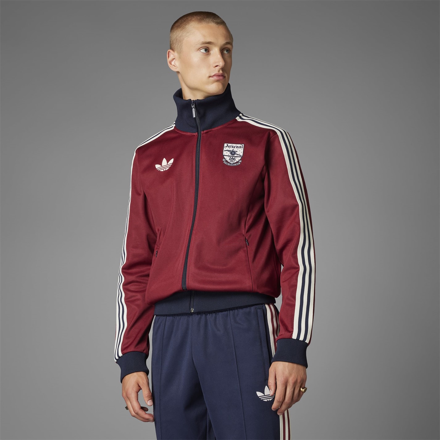 Bluze trening adidas Originals Arsenal Beckenbauer pentru adulti noble maro inchis