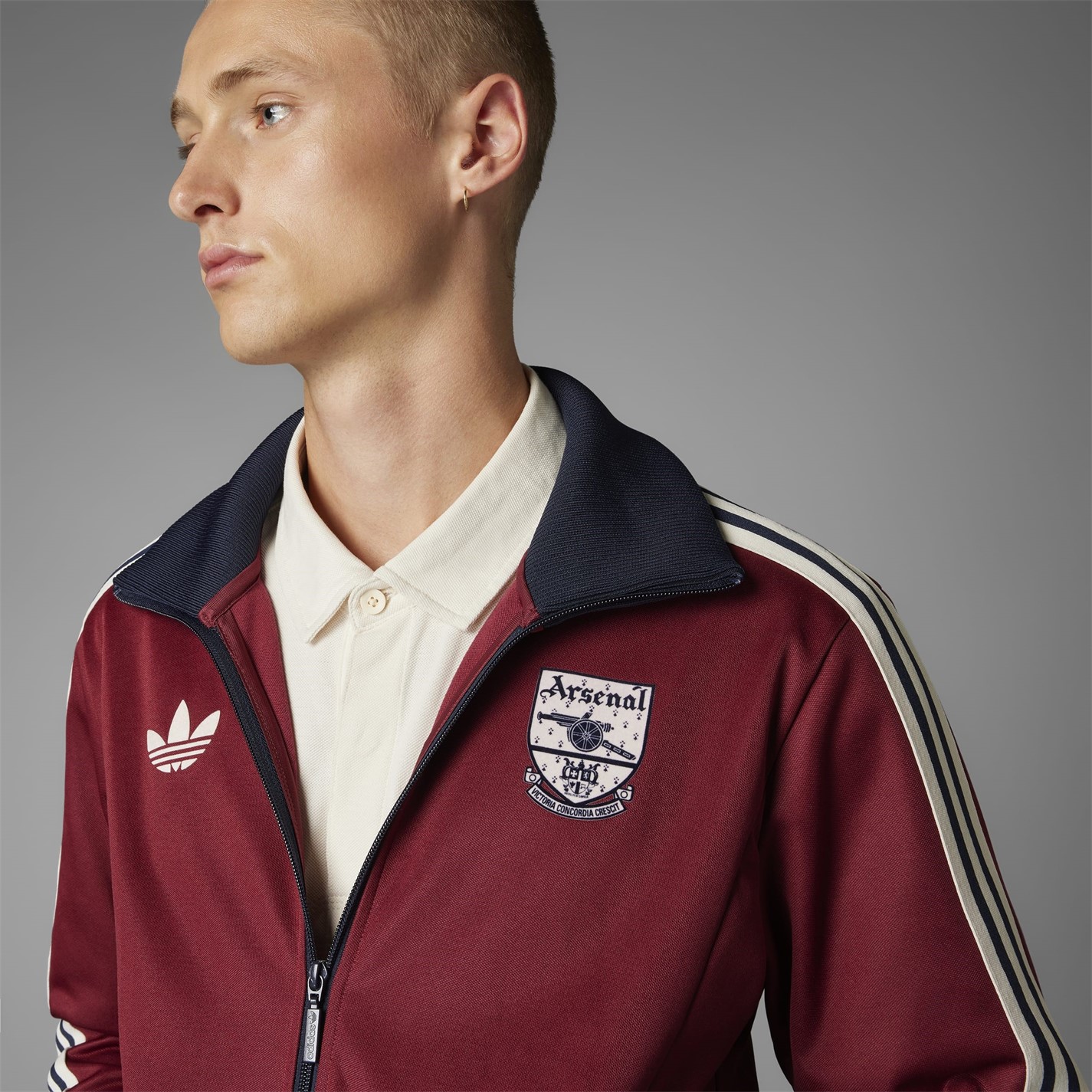 Bluze trening adidas Originals Arsenal Beckenbauer pentru adulti noble maro inchis