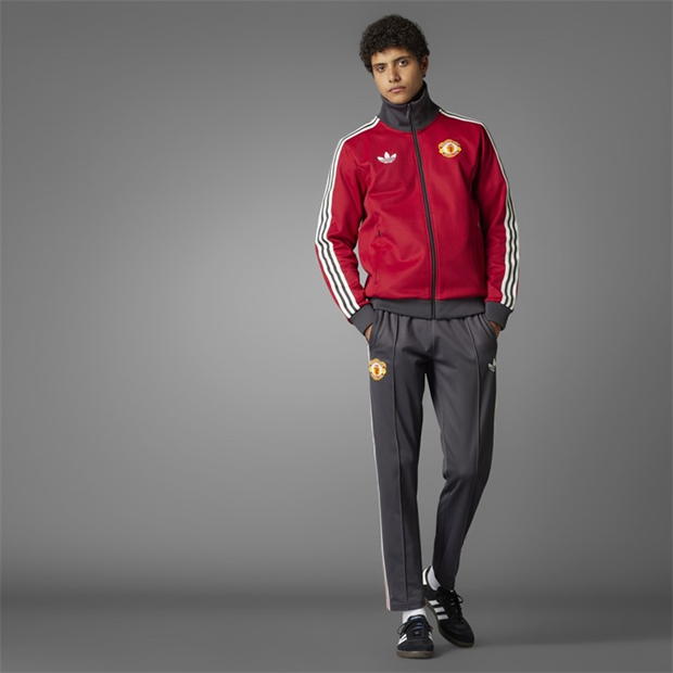 Bluze trening adidas Originals Manchester United Beckenbauer pentru adulti team rosu