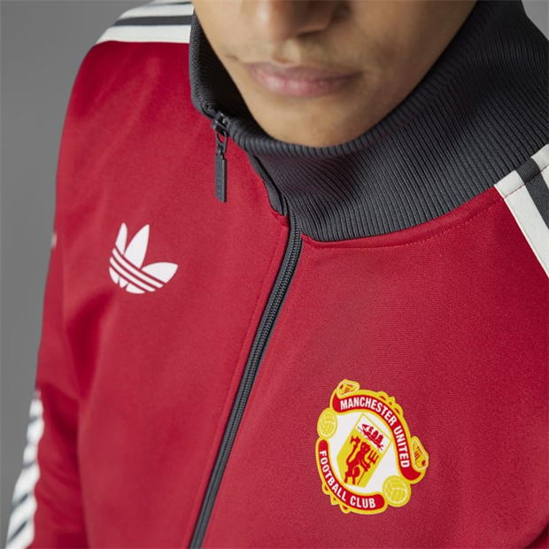 Bluze trening adidas Originals Manchester United Beckenbauer pentru adulti team rosu