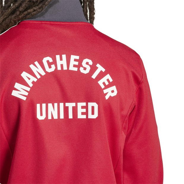 Bluze trening adidas Originals Manchester United Beckenbauer pentru adulti team rosu