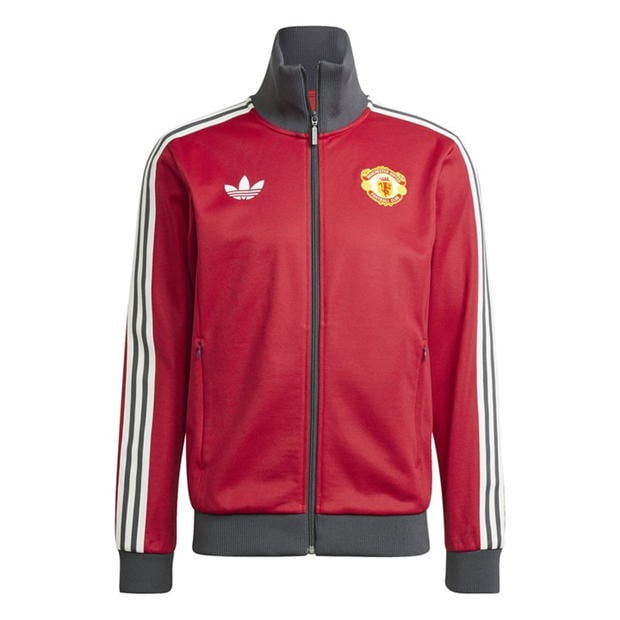 Bluze trening adidas Originals Manchester United Beckenbauer pentru adulti team rosu