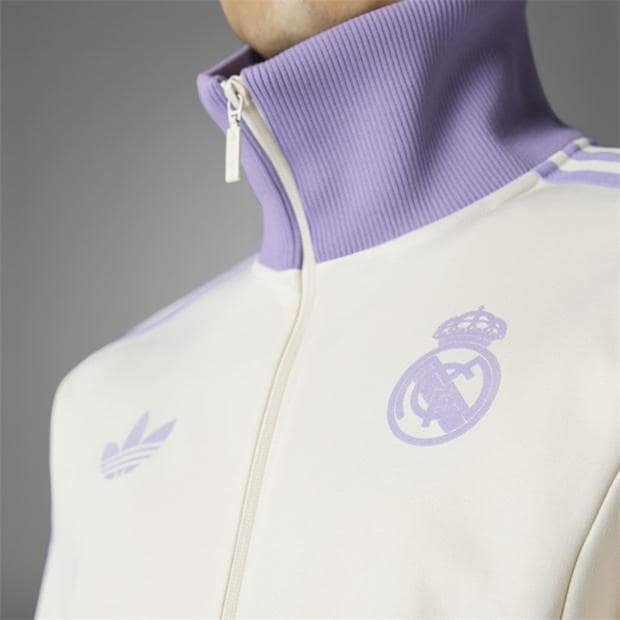 Bluze trening adidas Originals Real Madrid Beckenbauer pentru adulti lila alb