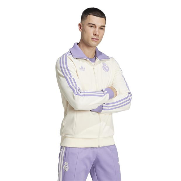 Bluze trening adidas Originals Real Madrid Beckenbauer pentru adulti lila alb