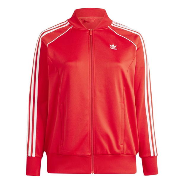 Bluze trening adidas Signature trei cu dungi pentru femei rosu