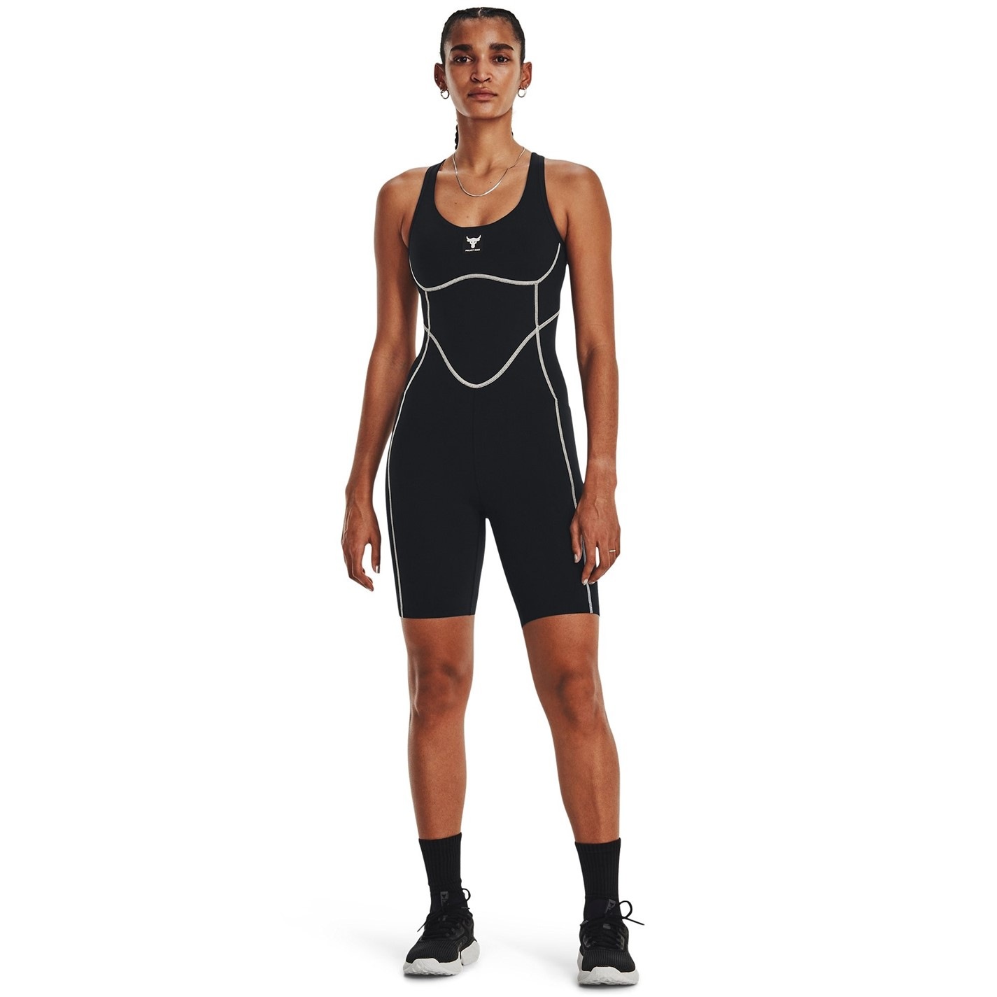 Compleu Under Armour Project Rock pentru femei negru roz