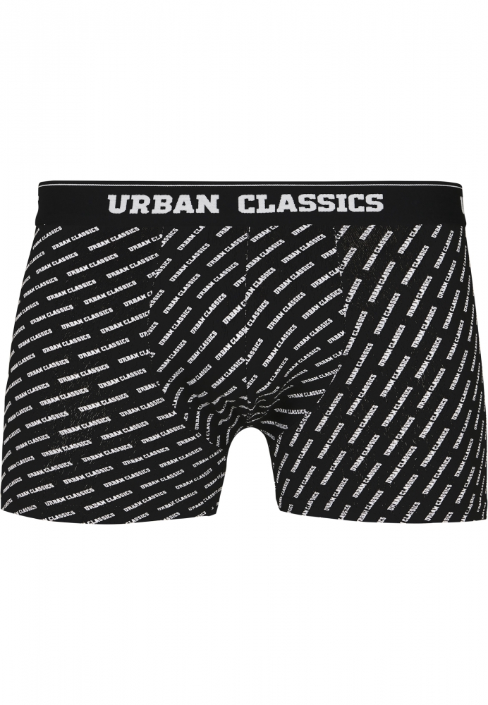 Boxeri 5-. bur dkblu+wht Urban Classics albastru inchis alb negru multicolor