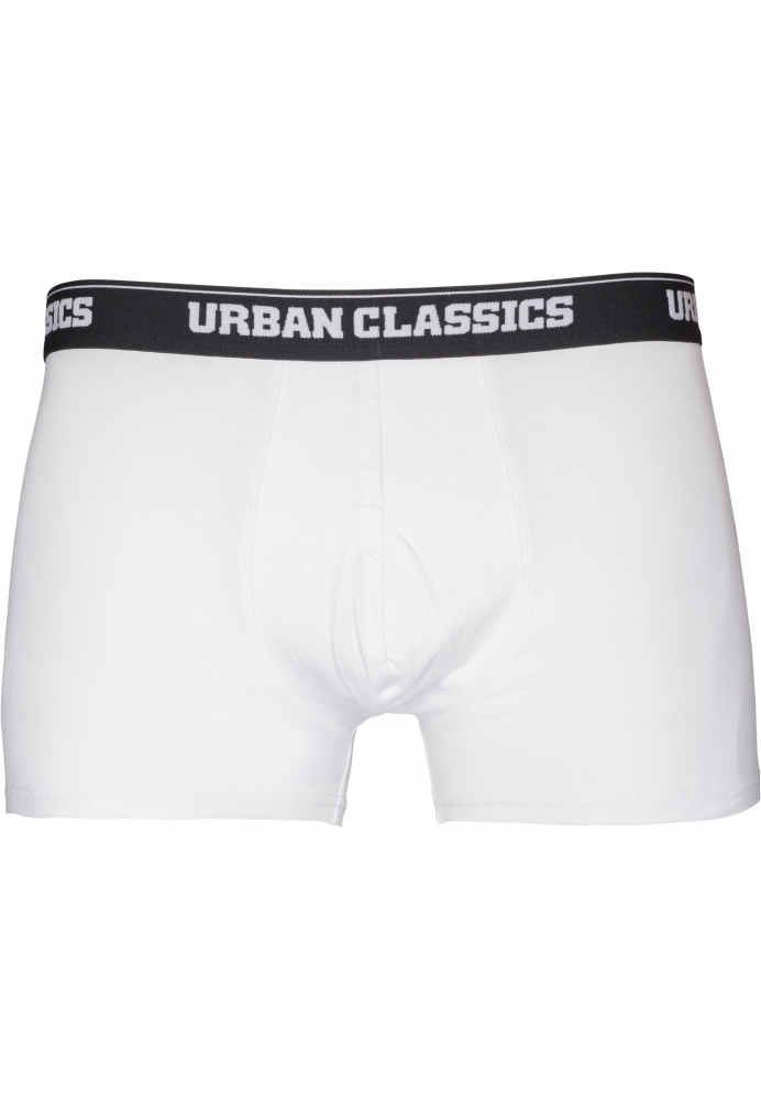 Boxeri 5-. bur dkblu+wht Urban Classics albastru inchis alb negru multicolor