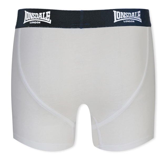 Pantaloni scurti Set 2 Lonsdale Trunk pentru baietei alb negru