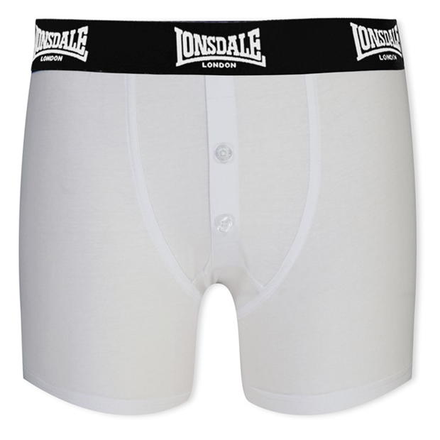 Boxeri Set 2 Lonsdale pentru copii alb negru