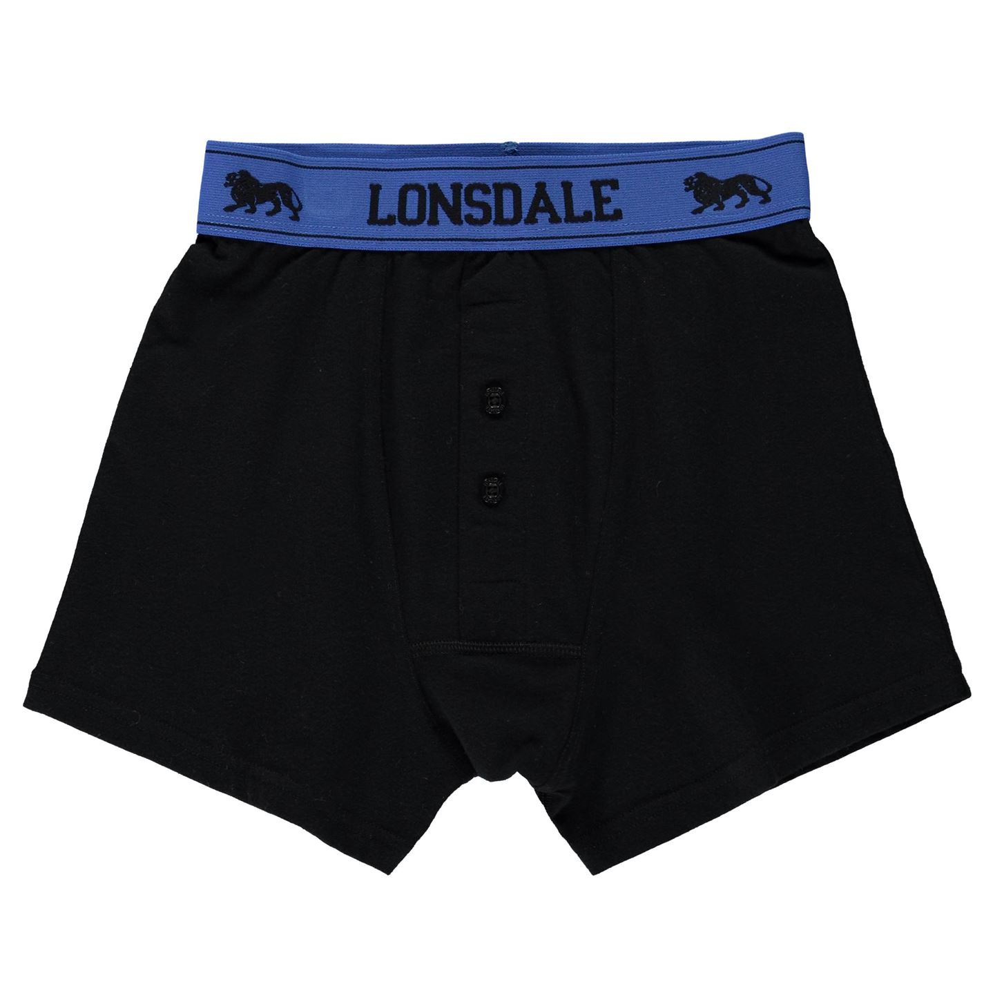 Boxeri Set 2 Lonsdale pentru copii albastru negru