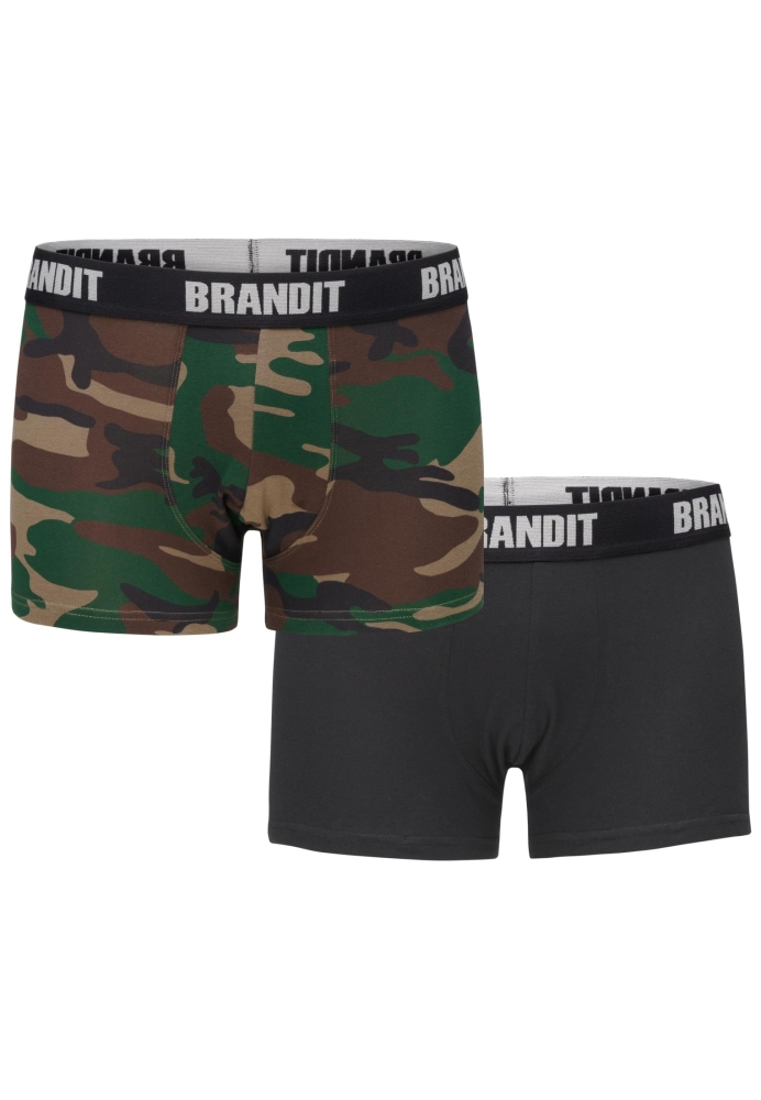 Boxeri Set de 2 Logo camuflaj negru Brandit