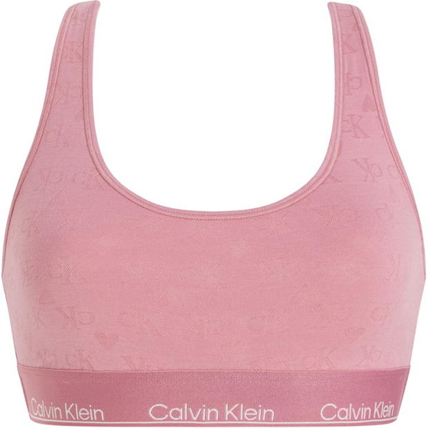 Bustiera Calvin Klein Modern bumbac Logo roz inchis