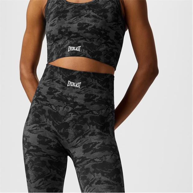 Bustiera sport Everlast Camo spate decoltat pentru femei negru