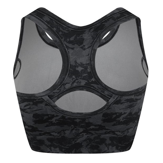 Bustiera sport Everlast Camo spate decoltat pentru femei negru